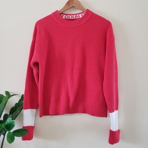 Vintage HUGO Hugo Boss Women's Cotton Knit Crew Neck Sweater - M